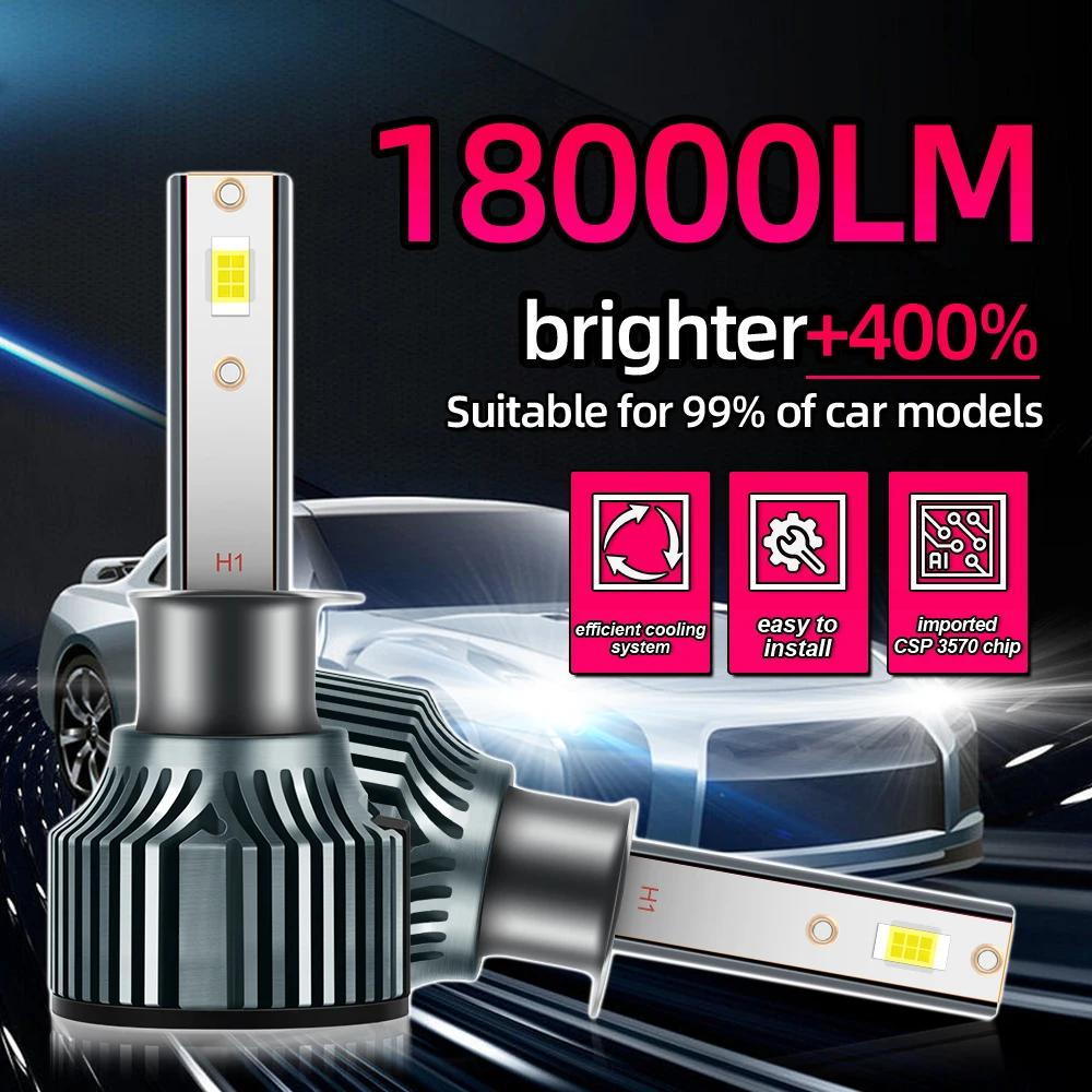 ĵ LED  , ͺ ڵ Ȱ, 6000K CSP Ĩ, ڵ , H1 H4 H7, H11, 9005, HB3, 9006, HB4, 12V, 18000LM